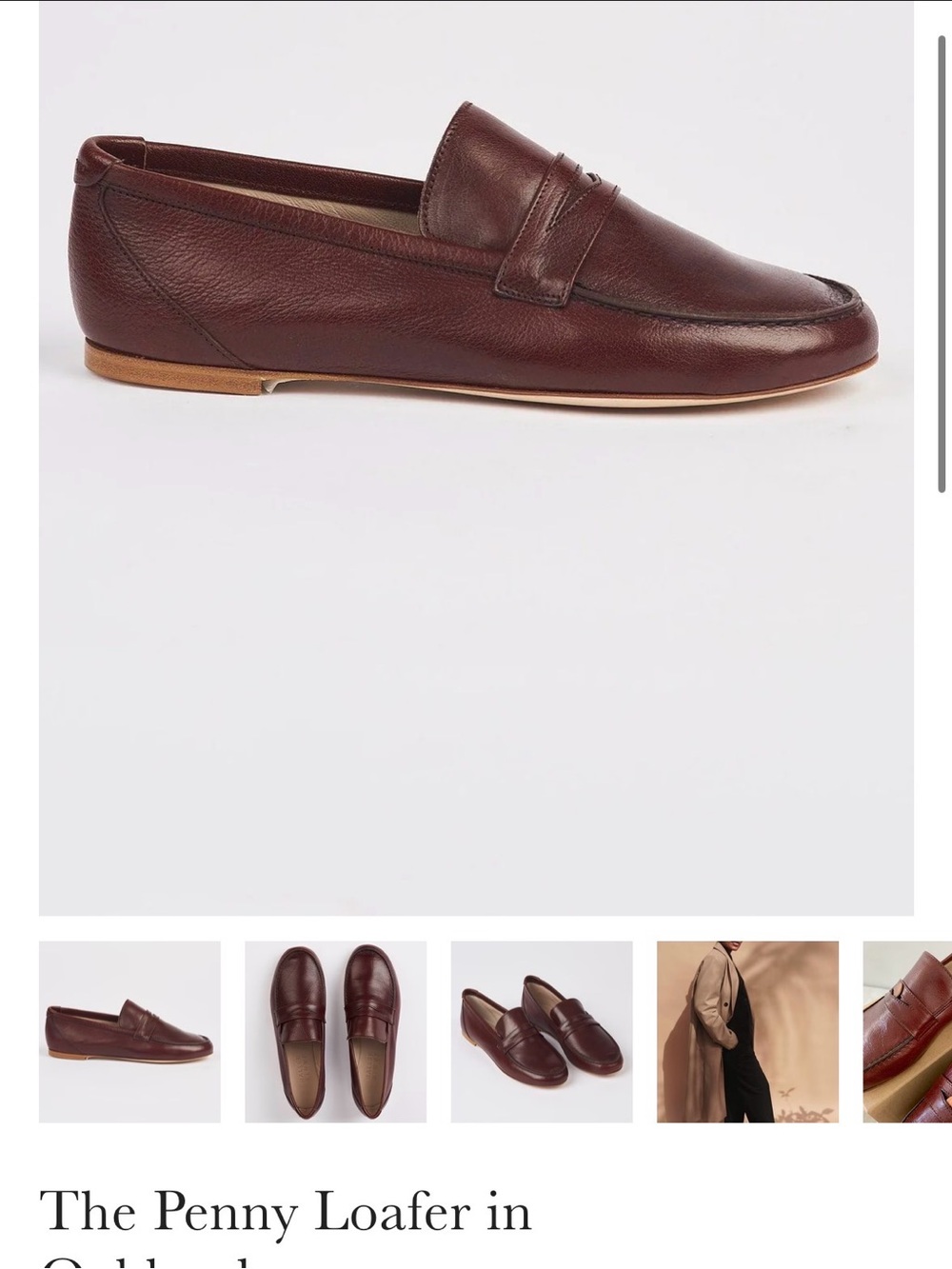 Jamie Haller Women’s Penny Loafer in Oxblood Leather